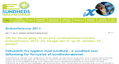 Desktop Screenshot of 2011.e-sundhedsobservatoriet.dk